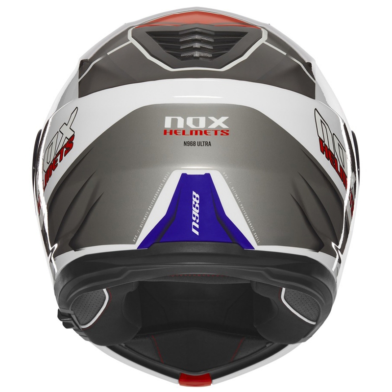 Klapphelm Motorrad NOX N968 Ultra weiß-grau