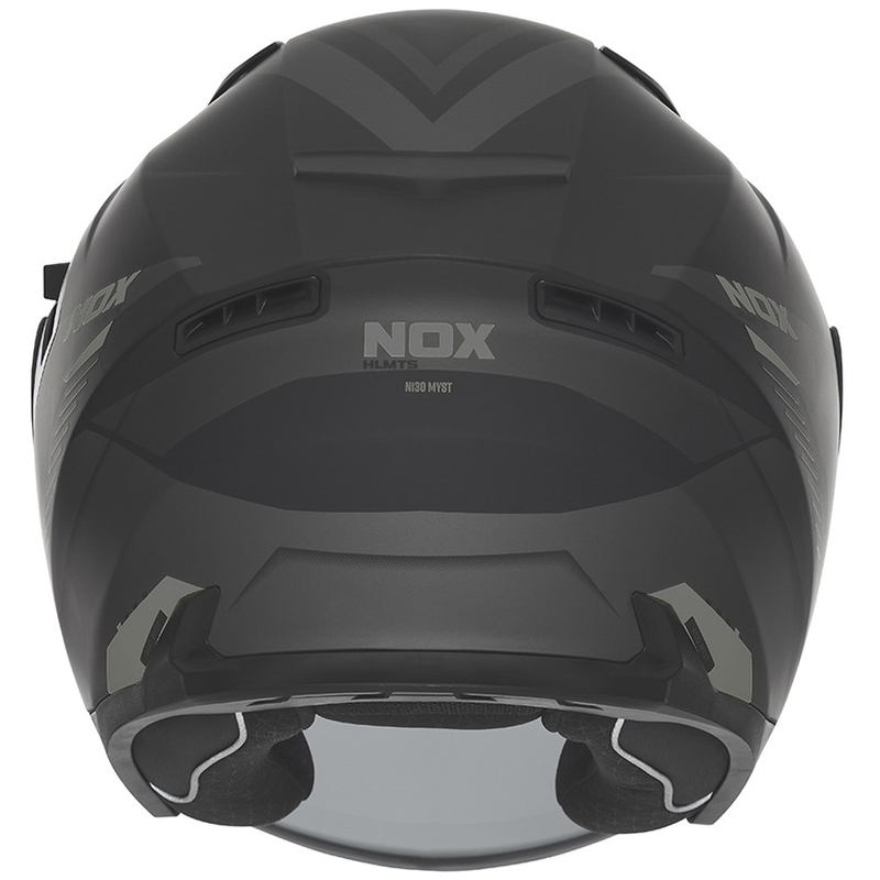 Motorrad-Jethelm NOX N130 Myst matt schwarz-silber