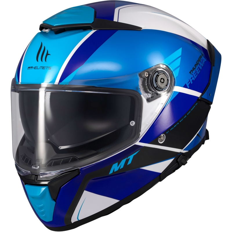 Integralhelm Motorrad MT Thunder 4 SV Freeway blau-grau-schwarz