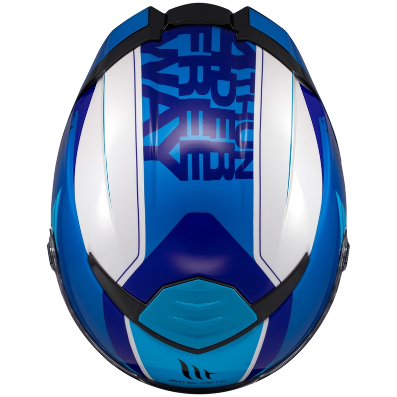 Integralhelm Motorrad MT Thunder 4 SV Freeway blau-grau-schwarz