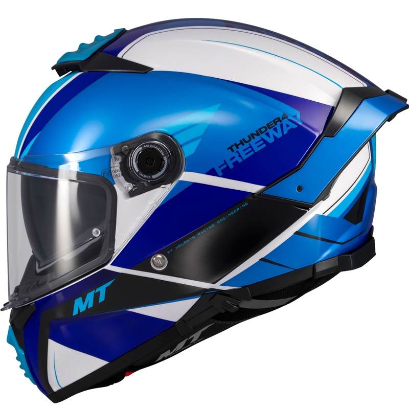 Integralhelm Motorrad MT Thunder 4 SV Freeway blau-grau-schwarz