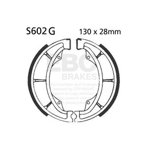 Brake shoe set EBC S602G grooved includings springs