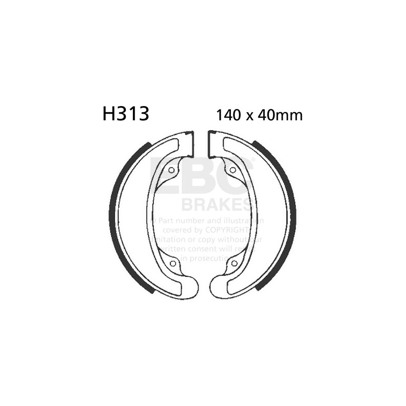 Brake shoe set EBC includings springs