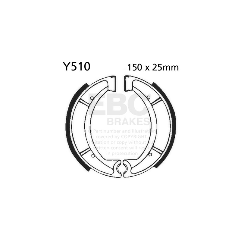 Brake shoe set EBC includings springs