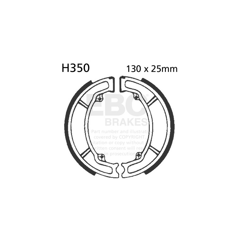 Brake shoe set EBC includings springs