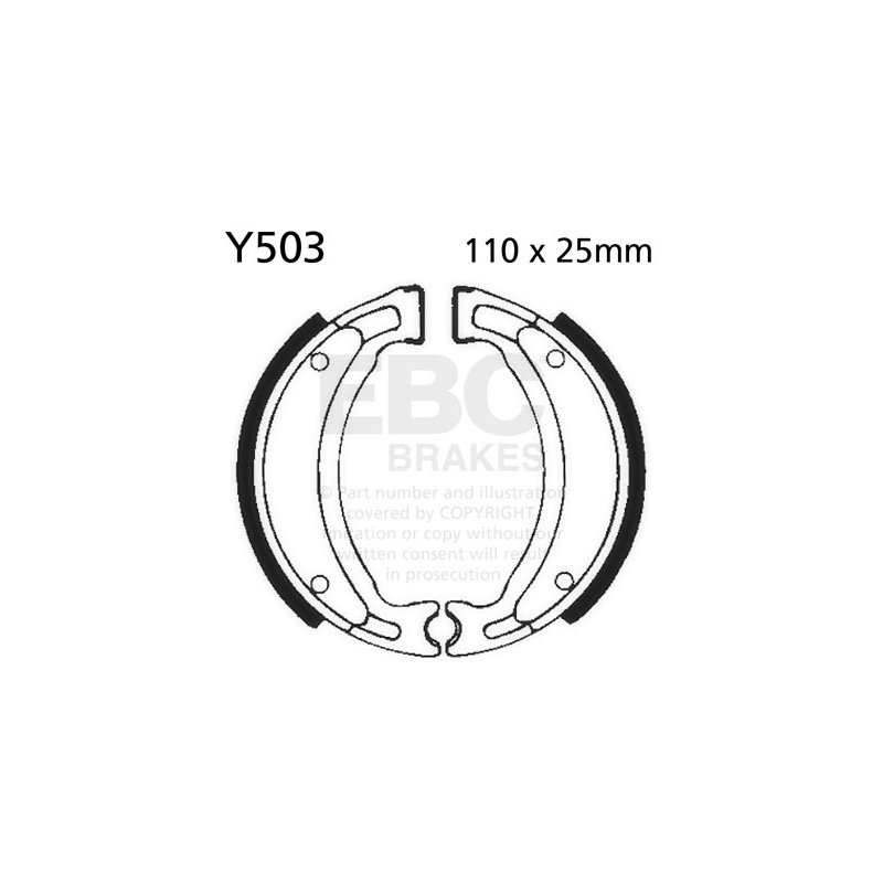 Brake shoe set EBC includings springs
