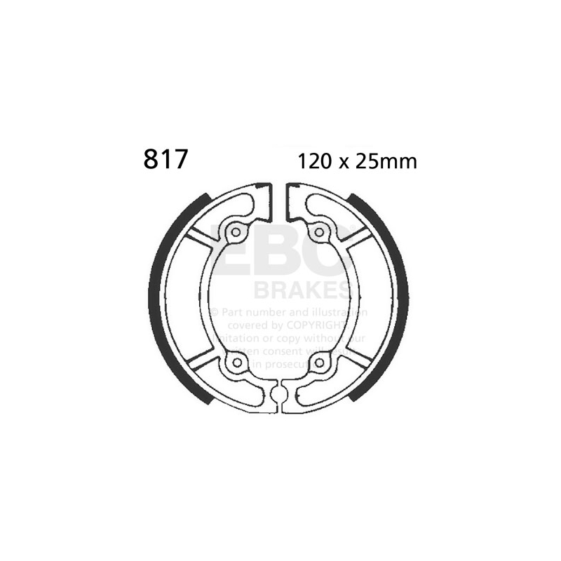 Brake shoe set EBC includings springs
