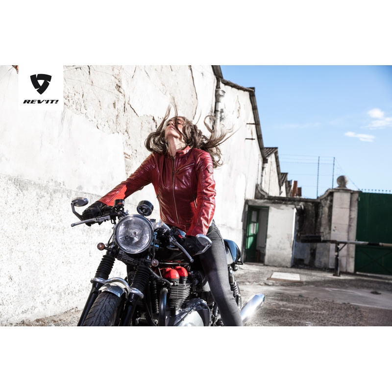 Revit Clare rote Damen-Motojacke