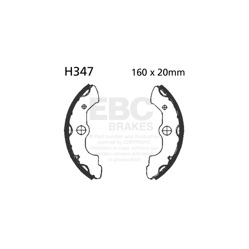 Brake shoe set EBC includings springs Ausverkauf