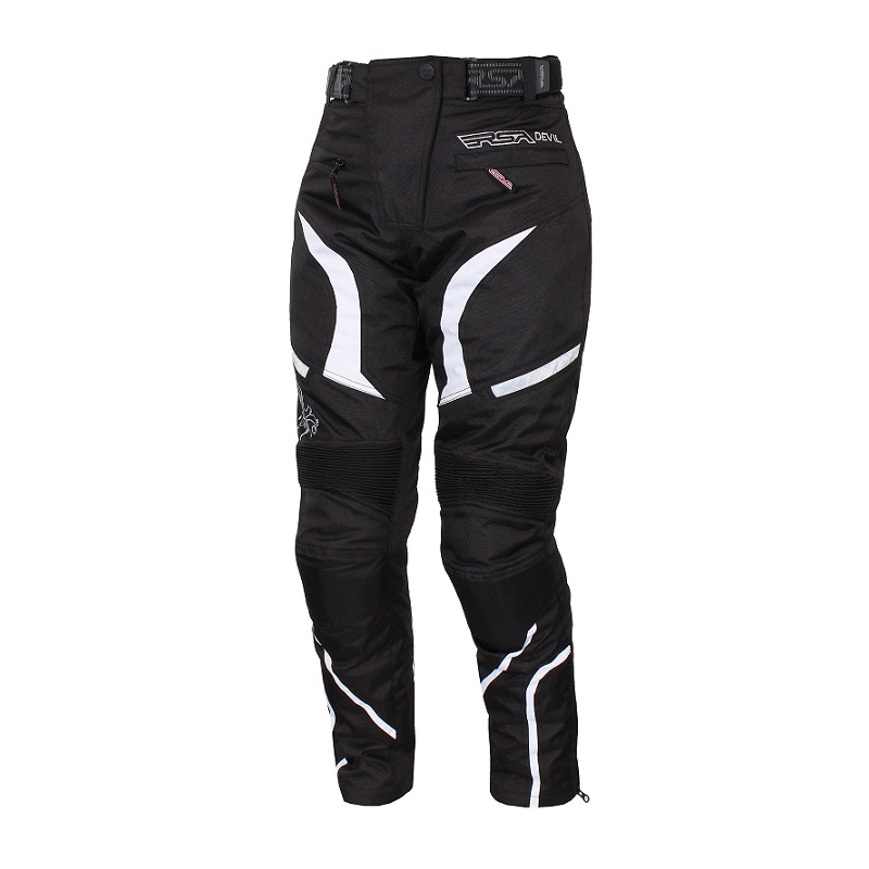 RSA Devil Women's White Moto Pants Ausverkauf