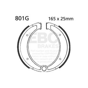 Brake shoe set EBC 801G grooved