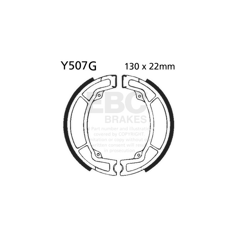 Brake shoe set EBC grooved