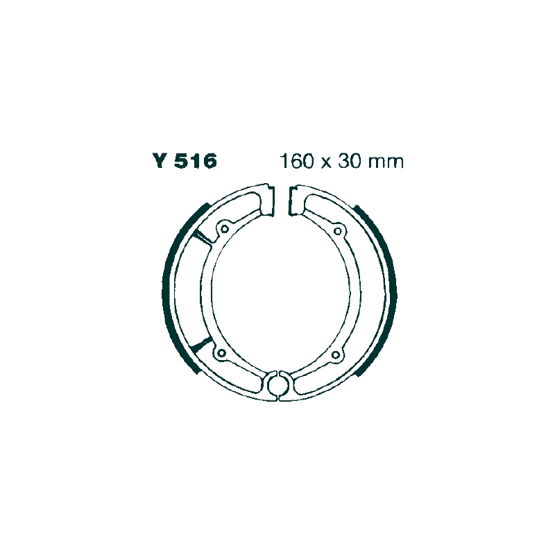 Brake shoe set EBC grooved