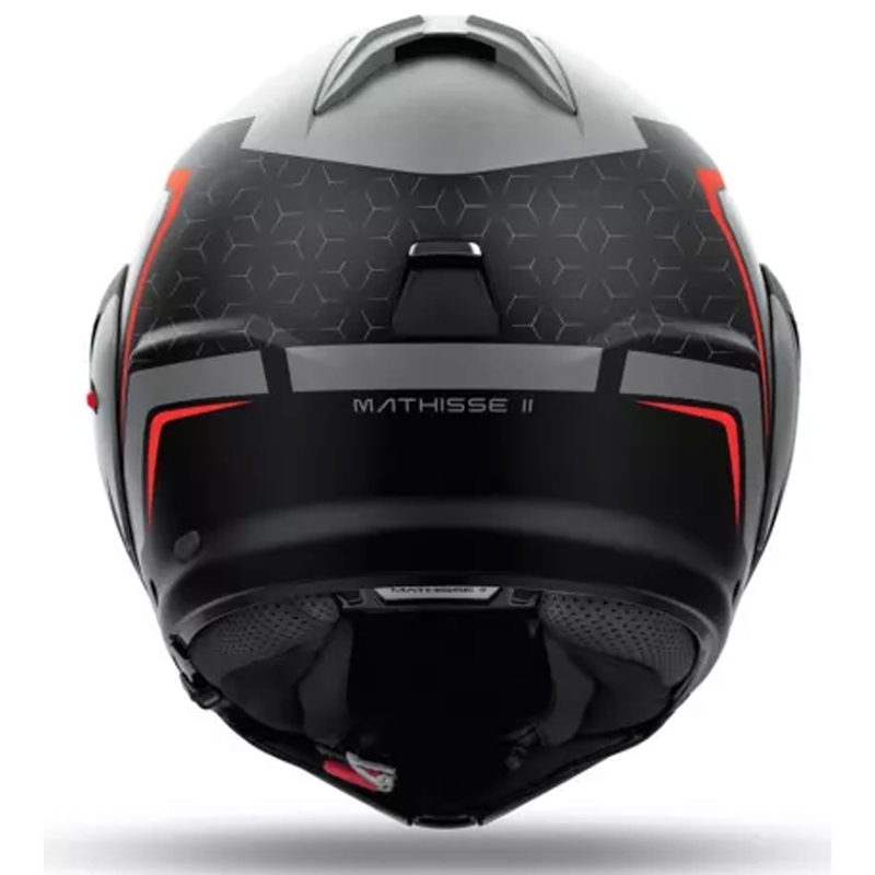 Airoh Mathisse 2 Magnet Motorrad-Klapphelm matt grau-schwarz-rot