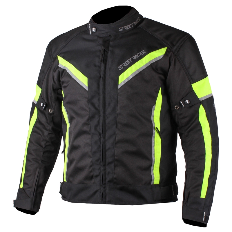 Street Racer Prestige schwarz-fluo gelb Motorradjacke Ausverkauf