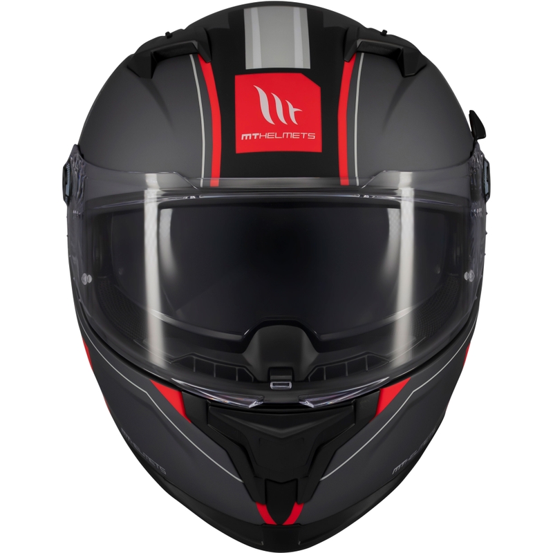Integralhelm Motorrad MT Braker SV Charm matt schwarz-rot
