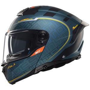 Klapphelm Motorrad MT Atom 2 SV Destiny matt grün-schwarz