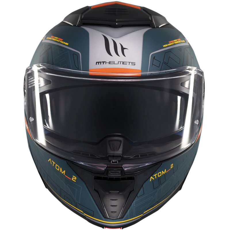 Klapphelm Motorrad MT Atom 2 SV Destiny matt grün-schwarz