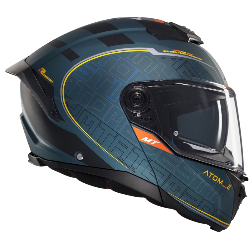 Klapphelm Motorrad MT Atom 2 SV Destiny matt grün-schwarz