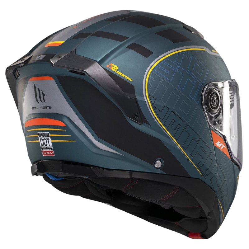 Klapphelm Motorrad MT Atom 2 SV Destiny matt grün-schwarz