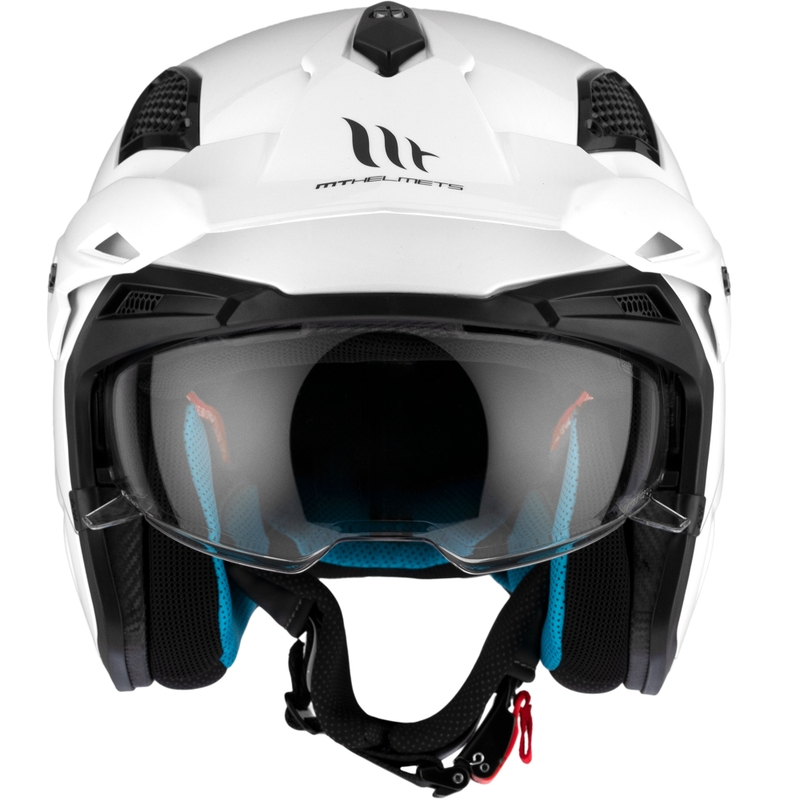 Offener Trial-Motorradhelm MT District SV Solid weiß