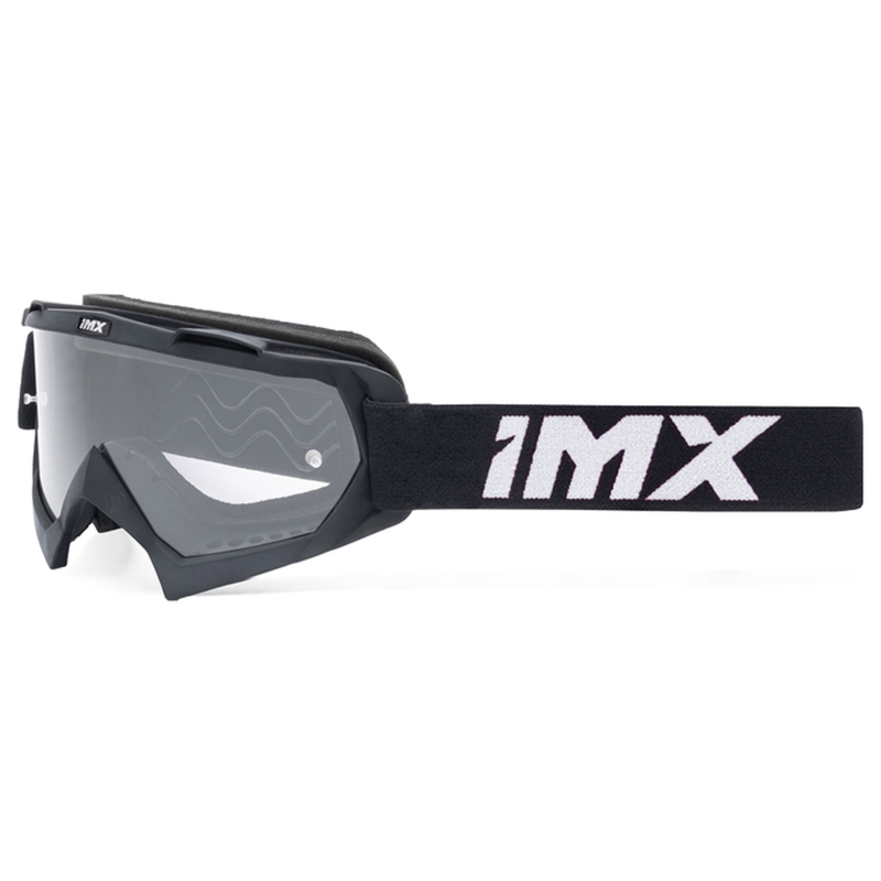 Motocrossbrille iMX Mud schwarz mit klarem Plexiglas