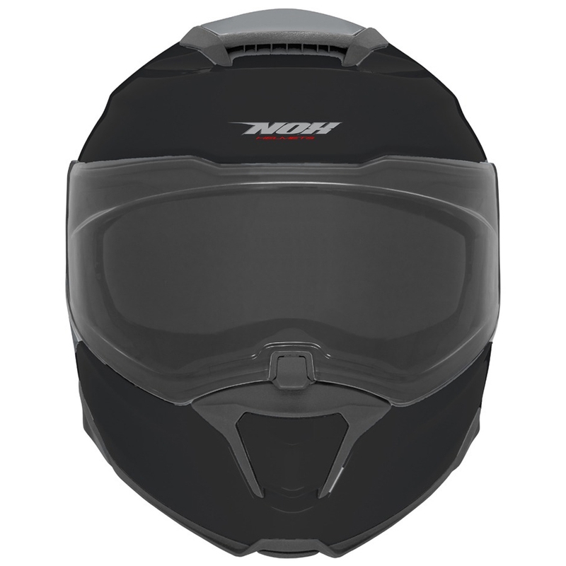 Klappbarer Motorradhelm NOX N967, glänzend schwarz