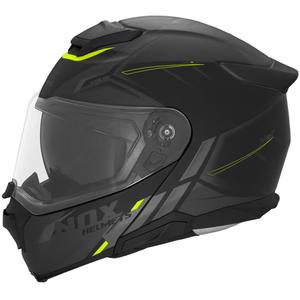 Klapphelm für Motorrad NOX N967 Synchro matt schwarz-fluo gelb