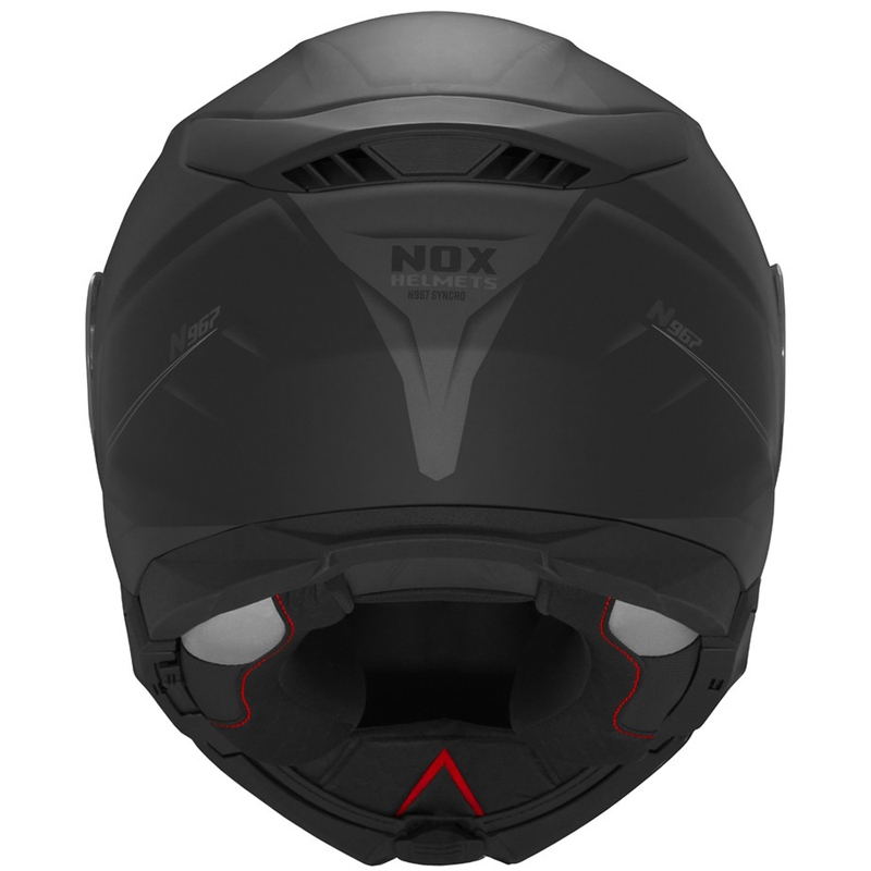 Klappbarer Motorradhelm NOX N967 Synchro matt schwarz-grau