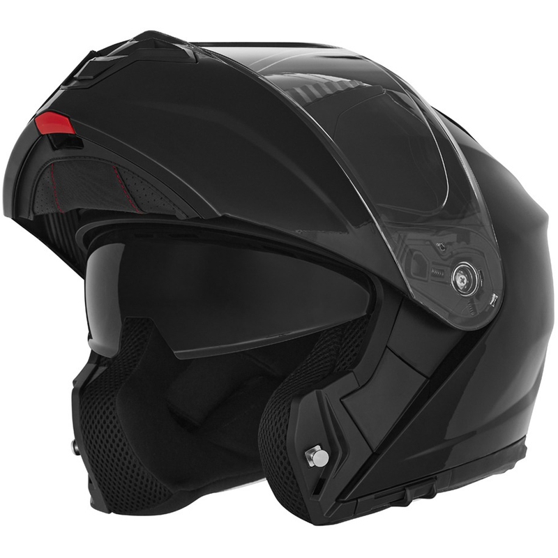 Klapphelm für Motorrad NOX N968 schwarz glänzend
