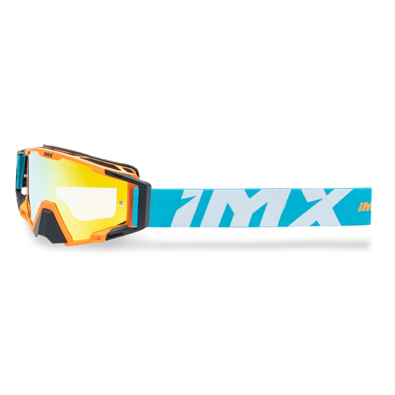 Motocrossbrille iMX Sand orange-blau-weiß mit Iridium-Plexiglas