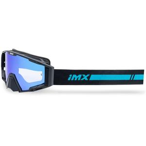 Motocrossbrille iMX Sand schwarz-blau mit blauem Iridium-Plexiglas