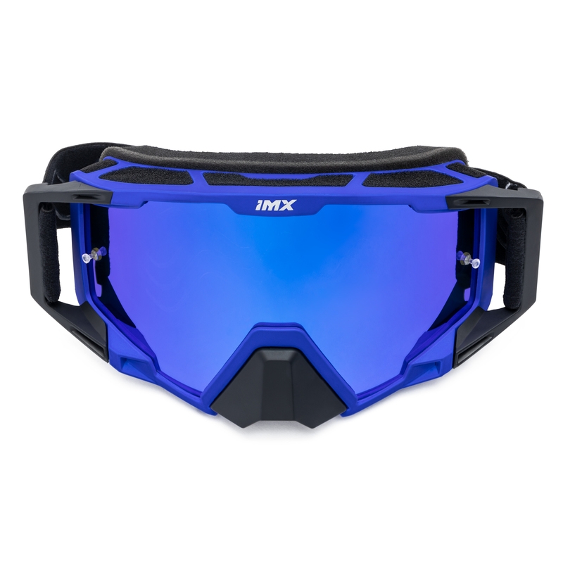 Motocrossbrille iMX Sand schwarz-blau mit Iridium-Plexiglas