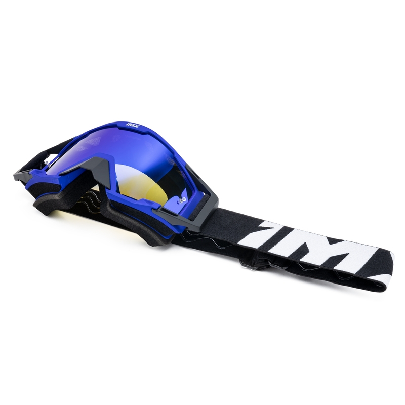 Motocrossbrille iMX Sand schwarz-blau mit Iridium-Plexiglas