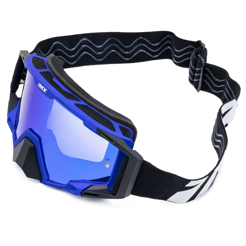 Motocrossbrille iMX Sand schwarz-blau mit Iridium-Plexiglas