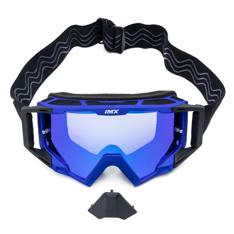 Motocrossbrille iMX Sand schwarz-blau mit Iridium-Plexiglas