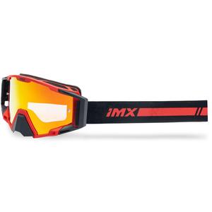 Motocrossbrille iMX Sand schwarz-rot mit rotem Iridium-Plexiglas
