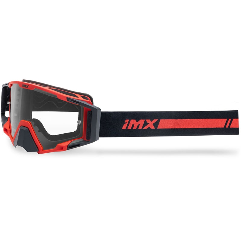 Motocrossbrille iMX Sand schwarz-rot mit rotem Iridium-Plexiglas