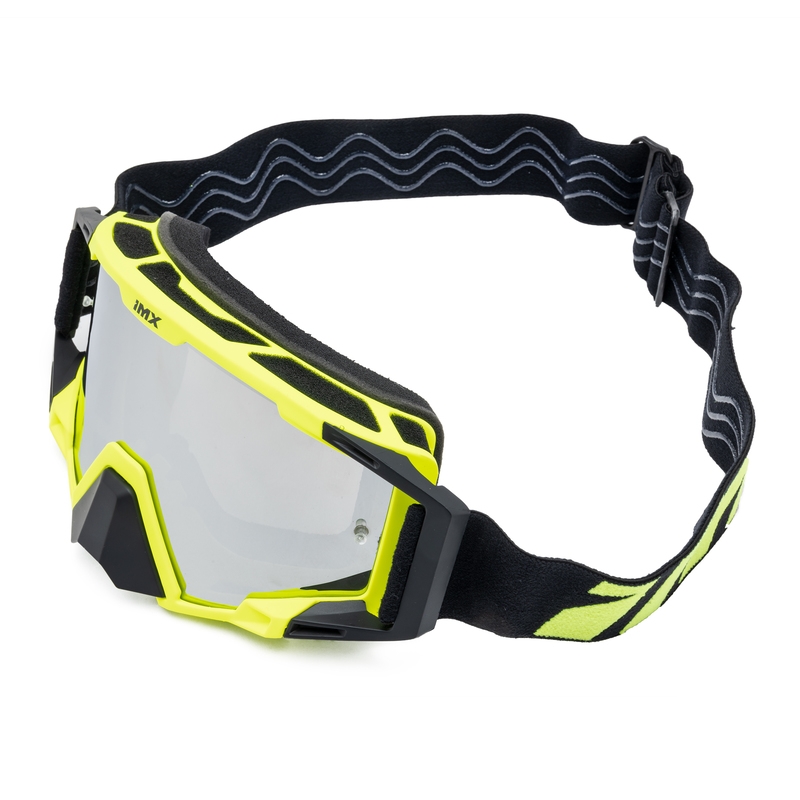 Motocrossbrille iMX Sandgelb-Schwarz mit Iridium-Plexiglas