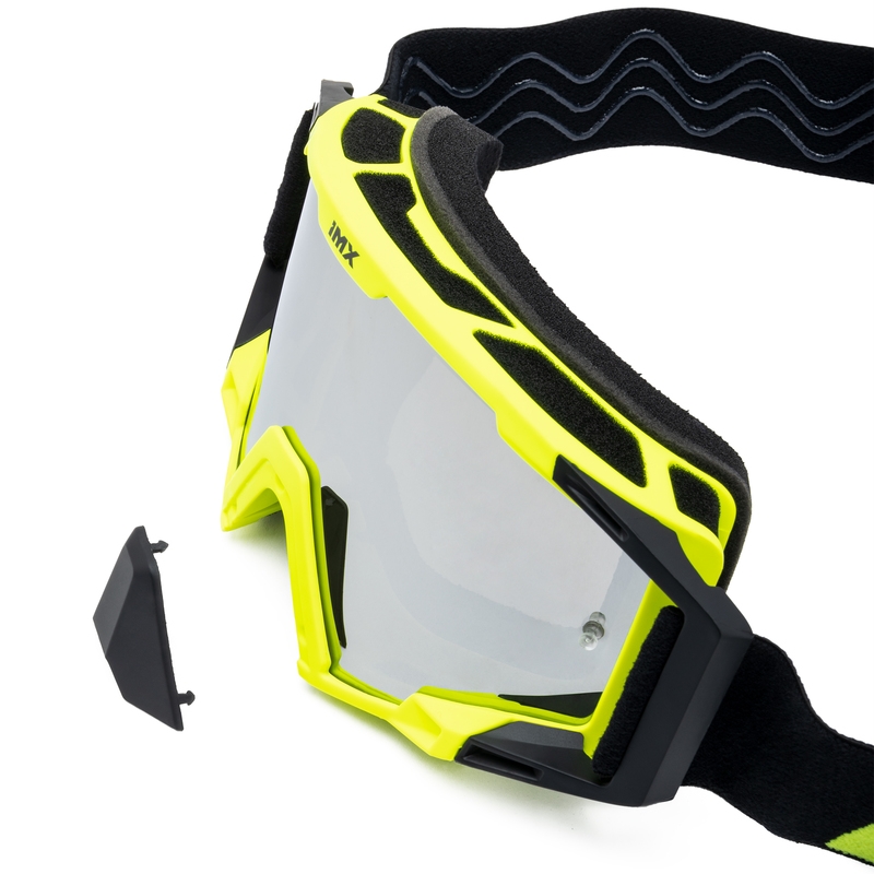 Motocrossbrille iMX Sandgelb-Schwarz mit Iridium-Plexiglas