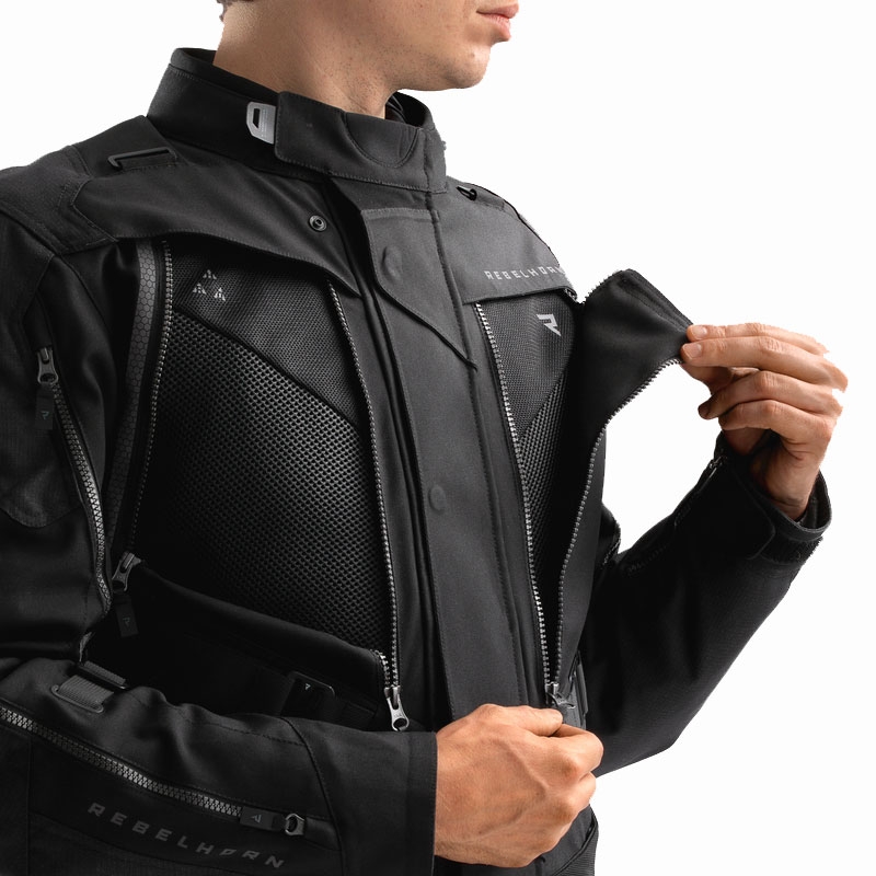 Motorradjacke Rebelhorn Hardy 3.0 schwarz