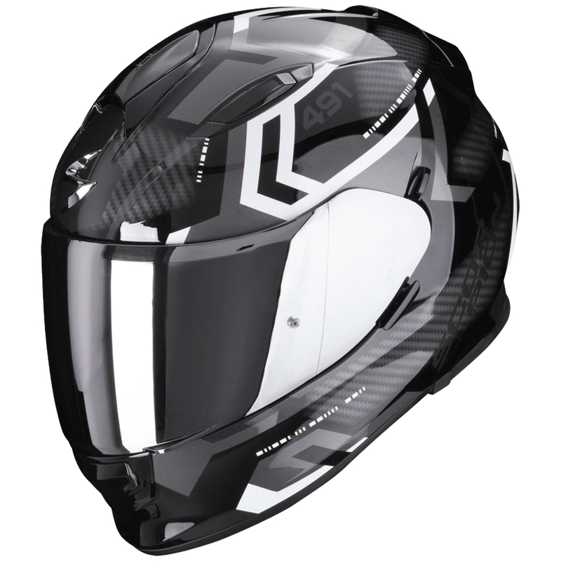Integralhelm SCORPION EXO-491 SPIN schwarz-weiß Abverkauf Ausverkauf