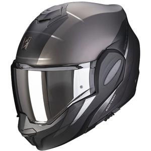 Motorrad-Klapphelm Scorpion EXO-TECH PRIMUS matt silber-schwarz