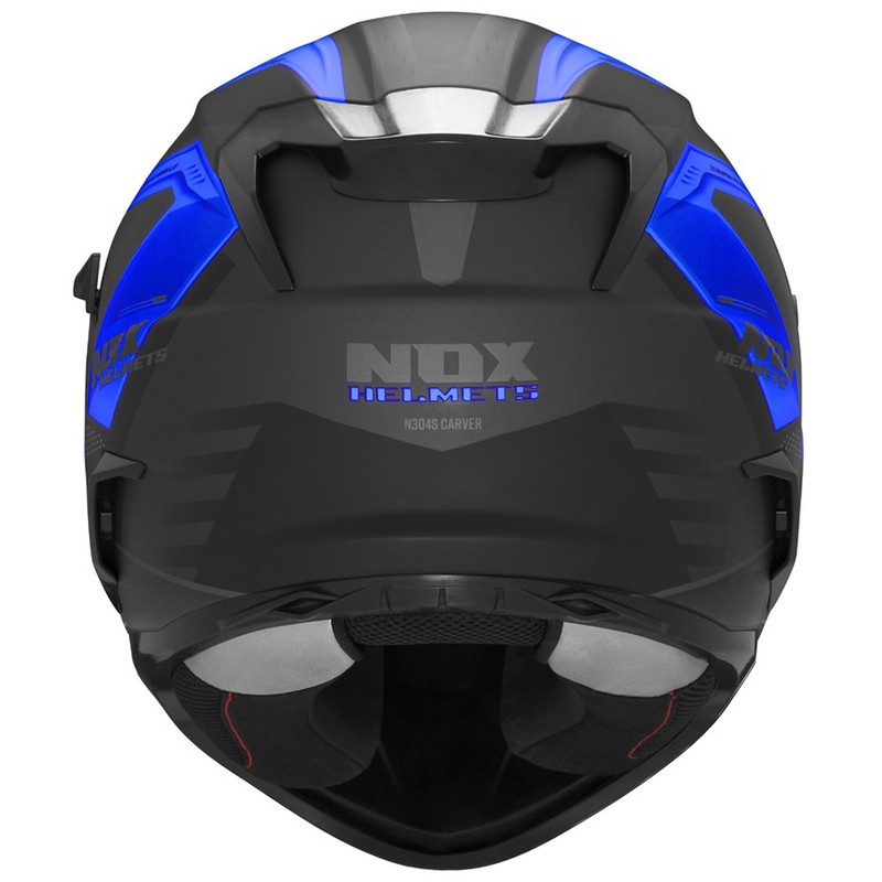 Integralhelm Motorrad NOX N304S CARVER matt schwarz-blau