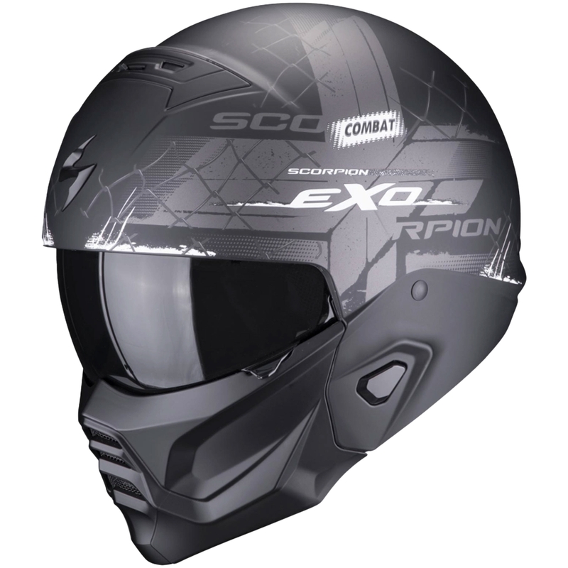 Helm Skorpion EXO-COMBAT II Xenon schwarz und weiß matt