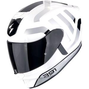 Integrierter Motorradhelm Scorpion EXO-391 AROK weiß-schwarz-silber