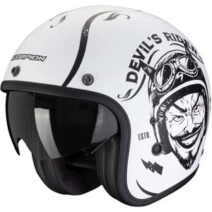 Offener Motorradhelm Scorpion Belfast Evo ROMEO mattschwarz und weiß