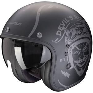 Offener Motorradhelm Scorpion Belfast Evo ROMEO matt schwarz-silber