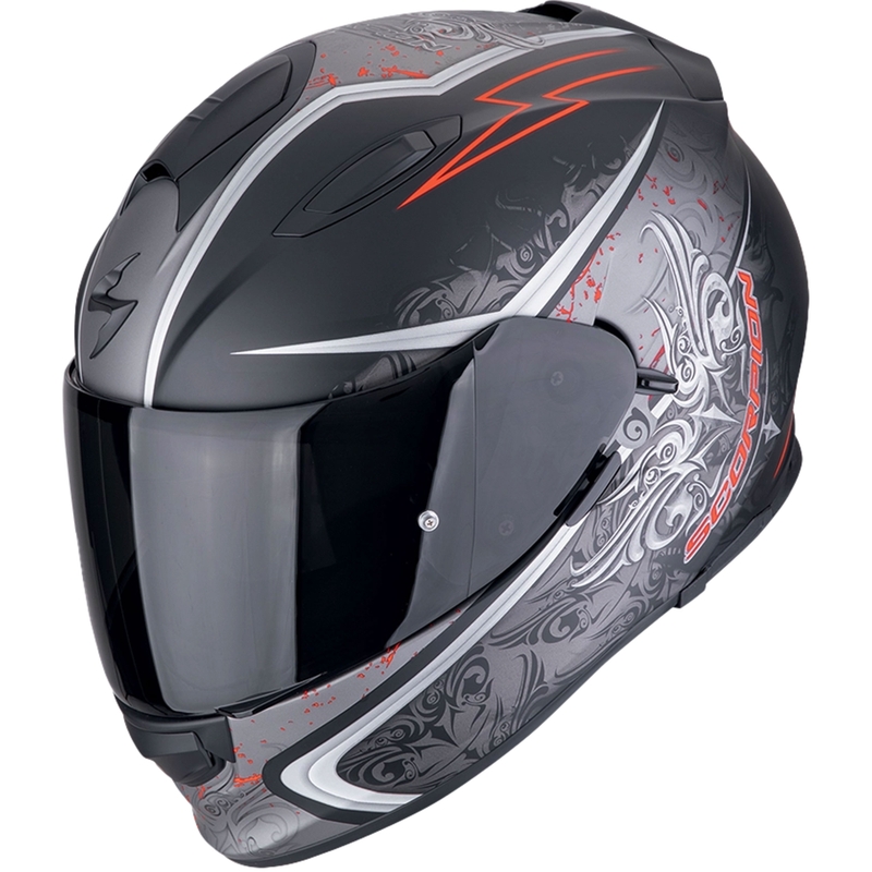 Scorpion EXO-491 RUN Integralhelm Motorrad matt schwarz-rot
