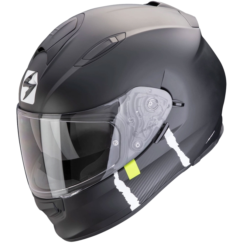 Scorpion EXO-491 CODE Integralhelm Motorrad matt schwarz-silber Ausverkauf
